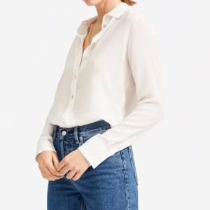 Everlane clean silk relaxed shirt